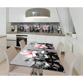 Наклейка 3Д виниловая на стол Zatarga «Тающий лёд» 650х1200 мм для домов, квартир, столов, кофейн, кафе