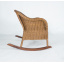 Плетенное кресло-качалка CRUZO Рокини Лавсит натуральный ротанг ореховый с подушками Полтава