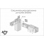 Соединительное крепление к алюминиевой квадратной трубе 20х20 не анодированное для мебельных конструкций Хмельницкий