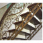 Металлическая криволинейная лестница с коваными поручнями Хмельницкий