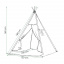 Детская палатка (вигвам) Springos Tipi XXL TIP07 White/Grey Миколаїв