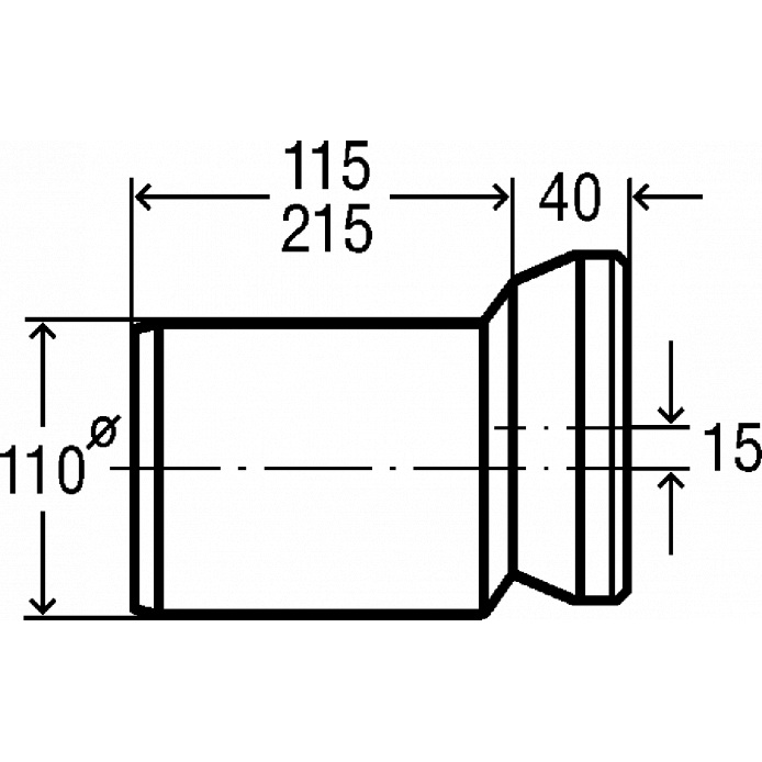 Патрубок для унитаза 110