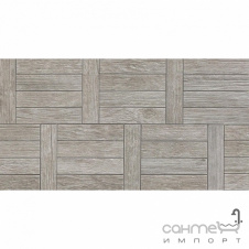 Керамогранитная мозаика 28x53 Atlas Concorde Axi Treccia Silver Fir Серая