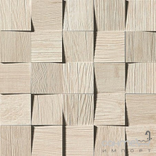 Керамогранитная мозаика 35x35 Atlas Concorde Axi Mosaico 3D White Pine Белая