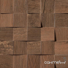 Керамогранитная мозаика 35x35 Atlas Concorde Axi Mosaico 3D Dark Oak Темно-Коричневая