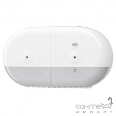 Диспенсер для туалетного паперу подвійний Tork SmartOne 682000 білий пластик