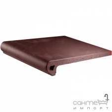 Клинкерная плитка ступень 33x33 Gres de Aragon Cotto Peldano Ref. 24-33 Marron коричневая