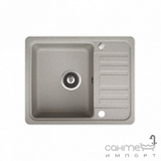 Кухонная мойка гранитная Adamant Small 570х455х180 крыло справа 14 черный металлик