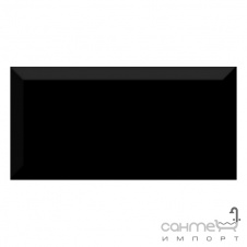 Плитка ABSOLUT KERAMIKA MONOCOLOR NEGRO BISELADO BRILLO 10х20