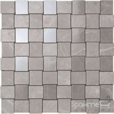 Плитка з білої глини мозаїка Atlas Concorde Marvel Grey Fleury Net Mosaic 9MVP