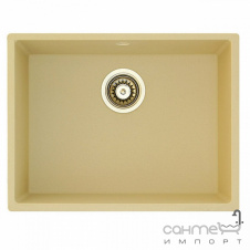 Гранитная кухонная мойка Fabiano Quadro 53x46 Beige бежевая