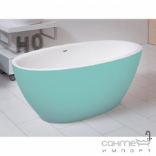Отдельностоящая ванна из литого камня Balteco Flo 169 белая внутри/Red Violet RAL 4002