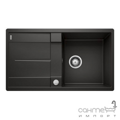 Гранитная кухонная мойка врезная Blanco Silgranit Metra 5 S-F 525921 черный Кропивницький