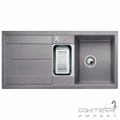 Гранитная кухонная мойка на полторы чаши с сушкой Blanco Metra 6 S-F 519120 кофе Київ