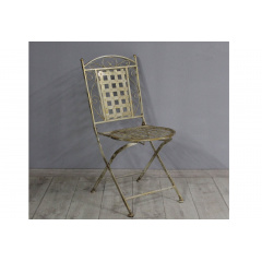 Раскладной стул, кованый, садовый, Sovalle Бежевое золото (1215-01) Доманёвка
