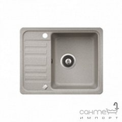 Кухонная мойка гранитная Adamant Small 570х455х180 крыло слева 14 черный металлик Чернігів