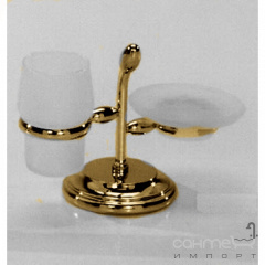 Мыльница и стакан на подставке Pacini & Saccardi Oggetti Appoggio 30165/O золото Тернополь