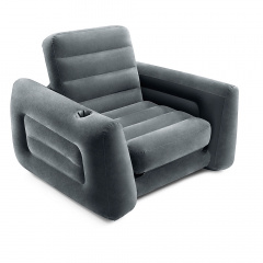 Надувное кресло Intex 66551, 224 х 117 х 66 см Черное Тернопіль