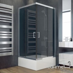 Душова кабіна квадратна для глибокого піддона Besco Modern 80x80x165 тоноване скло Чернівці