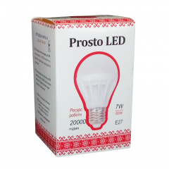 Светодиодная лампа Prosto LED SK-7W-E27 G61 4100К (Шар) Запоріжжя