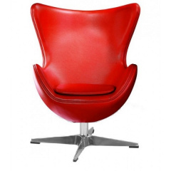 Кресло дизайнеское SDM Эгг (Egg) с наклонной спинкой Красный (hub_exEO68152) Херсон