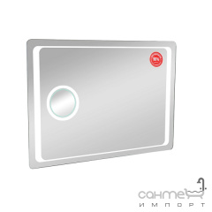 Зеркало Аква Родос Омега Люкс 80 с LED подсветкой и линзой ОР0002952 Лубни