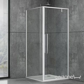Душевая кабина Dusel DL198+DL196 Chrome 90x90x190 профиль хром/стекло прозрачное