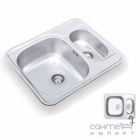 Кухонная мойка Ukinox Comfort 594.488 15 GT 8K L декор оборотная