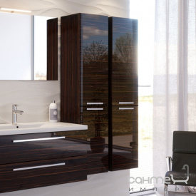 Пенал правый подвесной с корзиной Marsan Oscar 1600 чёрный