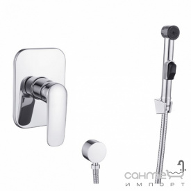 Змішувач для душу прихованого монтажу з гігієнічним душем Imprese Praha new VR15030Z-ВТ хром
