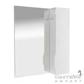 Дзеркало з шафкою праворуч Аква Родос Родорс 65 білий