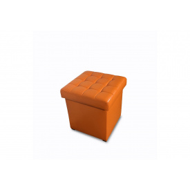 Пуф Sovalle Глазго с ящиком 40 см x 40 см Оранжевый (0116-06)