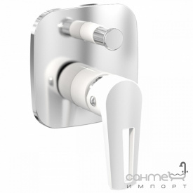 Змішувач для ванни прихованого монтажу Imprese Breclav VR-10245WZ хром білий