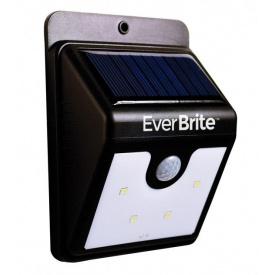 Настенный уличный светильник Ever Brite с датчиком движения на солнечной панели Черный (nt5086i3112)
