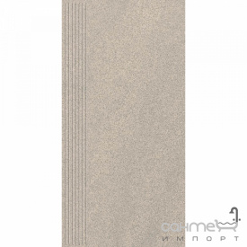 Плитка напольная ступень с прорезями Paradyz Arkesia Grys Stopnica Prosta Mat. 29,8X59,8