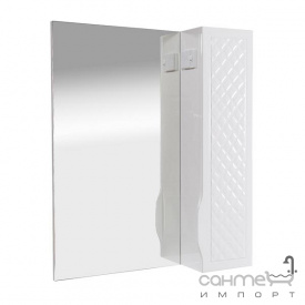 Дзеркало з шафкою праворуч Аква Родос 65 білий