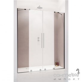Бічні стінки для душової перегородки Radaway Furo Black DWD 160 10111392-01-01 чорний / прозоре скло