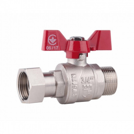 Кран шаровой с накидной гайкой SD Forte 1/2&quot; ВН для воды прямой SF261W15