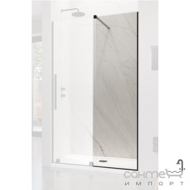 Неподвижная часть душевой перегородки Radaway Furo Black DWJ 10110680-01-01 черный/прозрачное стекло