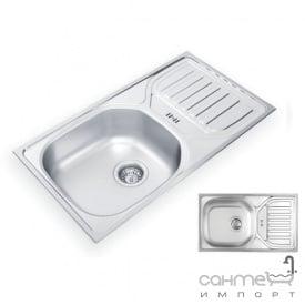 Кухонная мойка Ukinox Compact 760.435 GT 6K M матовая оборотная