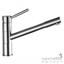 Смеситель для кухни с выдвижной лейкой Blue Water Delaware 44 черный матовый - хром