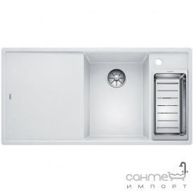 Кухонная мойка на полторы чаши с сушкой Blanco Axia III 6 S Silgranit 523477 правая белый