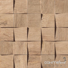 Керамогранитная мозаика 35x35 Atlas Concorde Axi Mosaico 3D Golden Oak Бежевая