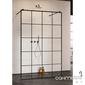 Душевая перегородка Radaway Modo X Black I Factory 130 388334-54-57 прозрачное стекло декор factory