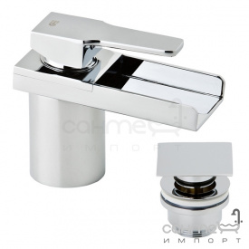 Смеситель для раковины с донным клапаном Genebre Kenjo 63137 26 45 67 Хром