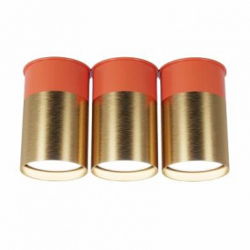 Точечный светильник Pikart BP тройной Coral Gold (6353-2)