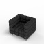 Мягкое кресло KULIK SYSTEM NEXUS Экокожа 1 Черный (hub_RpZQ40064) Гайсин