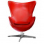 Кресло дизайнеское SDM Эгг (Egg) с наклонной спинкой Красный (hub_exEO68152) Херсон