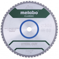 Пильный диск Metabo Steel cut Classic HW/CT 305х2,6/2,2x25,4 Z60 FZFA/FZFA 4 град (628668000) Киев