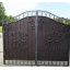 Ворота кованые с профнастилом, упрочнённые с фигурными элементами Legran Черновцы